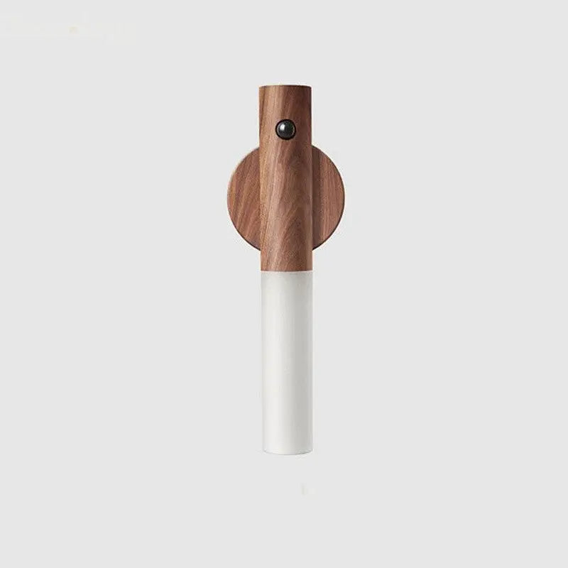 Magnetic Motion Sensor LED Night Light – USB Rechargeable | Wood Design for Hallways & Closets - Decoology