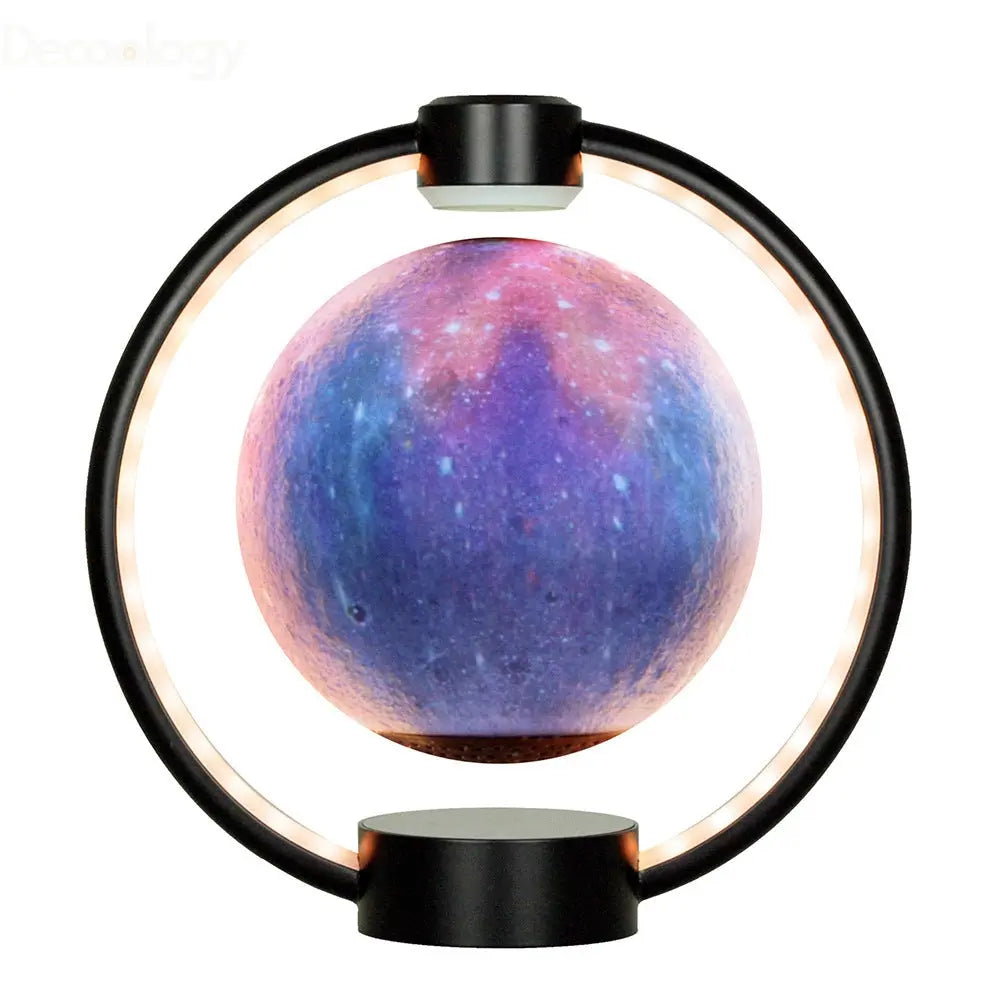 Moon Lamp with 360° Spin & Bluetooth Audio – 3D Floating Night Light | RGB Glow | Luxury Magnetic Decor Gift for Bedroom & Office (USB Rechargeable) Moon Lamp with 360°