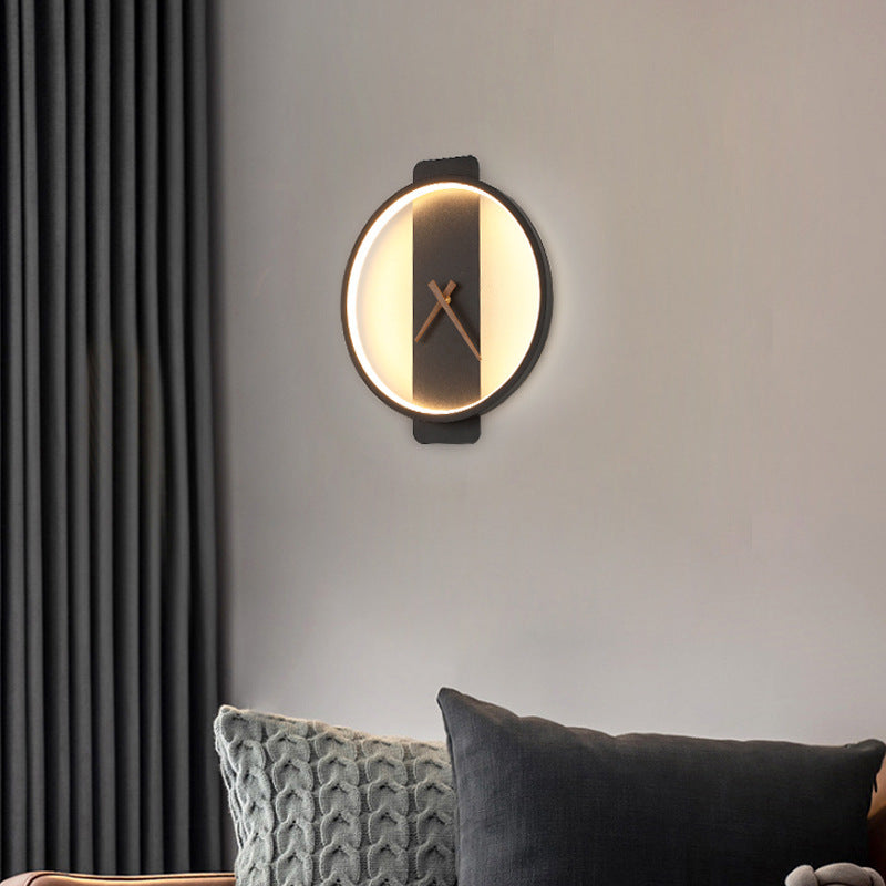 GlowTime Nordic Fusion Lamp – LED Clock Wall Light for Smart & Stylish Bedrooms Clock Wall Light