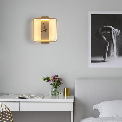 GlowTime Nordic Fusion Lamp – LED Clock Wall Light for Smart & Stylish Bedrooms Clock Wall Light
