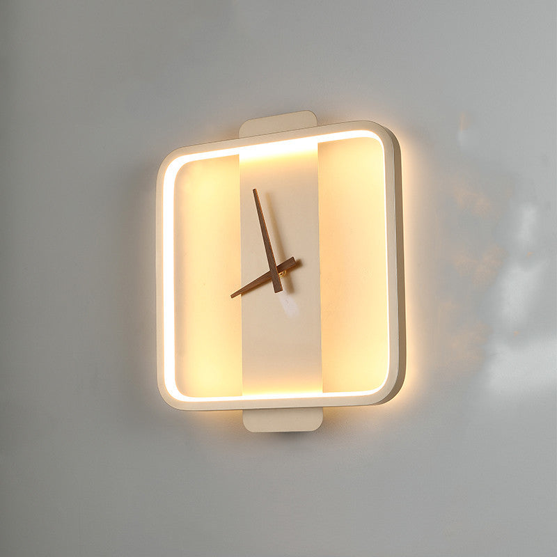 GlowTime Nordic Fusion Lamp – LED Clock Wall Light for Smart & Stylish Bedrooms Clock Wall Light
