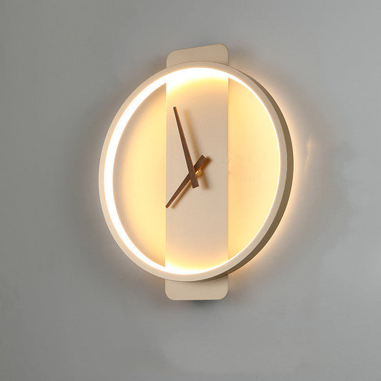 GlowTime Nordic Fusion Lamp – LED Clock Wall Light for Smart & Stylish Bedrooms Clock Wall Light