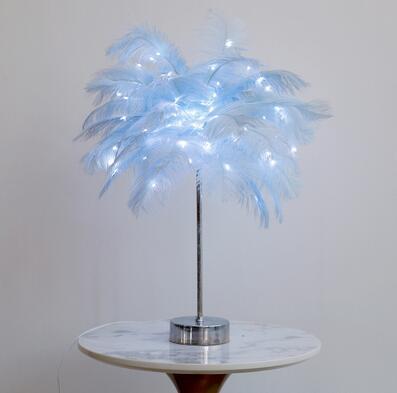 FeatherGlow™ Luxe LED Table Lamp – Soft Feather Bedside Light for Modern Bedroom & Romantic Decor" Feather Lamp