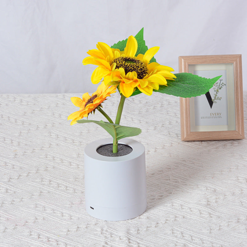 Sunflower LED Night Light Lamp – USB Rechargeable Flower Table Light for Bedroom, Wedding, Hotel & Gift Decor Sunflower LED Lamp
