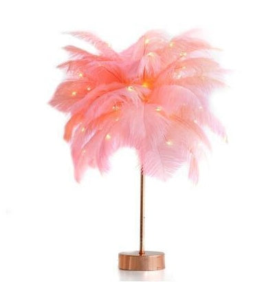 FeatherGlow™ Luxe LED Table Lamp – Soft Feather Bedside Light for Modern Bedroom & Romantic Decor" Feather Lamp