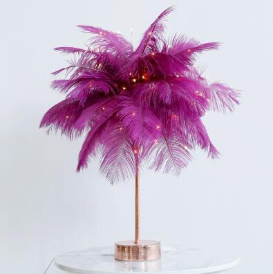 FeatherGlow™ Luxe LED Table Lamp – Soft Feather Bedside Light for Modern Bedroom & Romantic Decor" Feather Lamp