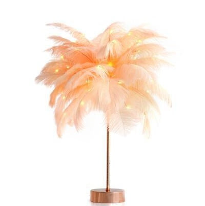 FeatherGlow™ Luxe LED Table Lamp – Soft Feather Bedside Light for Modern Bedroom & Romantic Decor" Feather Lamp