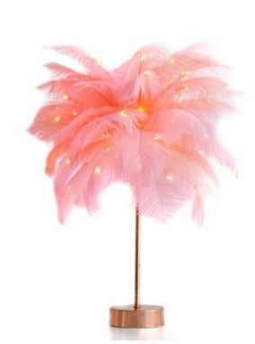 FeatherGlow™ Luxe LED Table Lamp – Soft Feather Bedside Light for Modern Bedroom & Romantic Decor" Feather Lamp