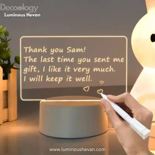 LED Message Board Personalized Notes & Home Decor Best Gift for Kids & Adults - Decoology
