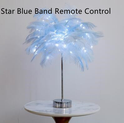 FeatherGlow™ Luxe LED Table Lamp – Soft Feather Bedside Light for Modern Bedroom & Romantic Decor" Feather Lamp