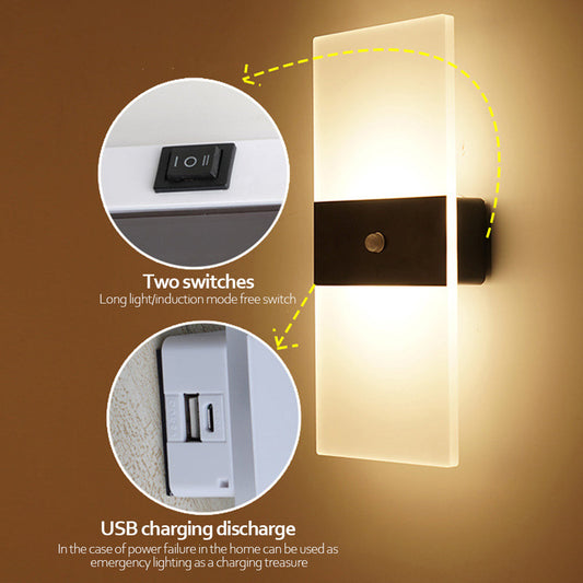 LumeGlow™ Smart Wall Light – USB Powered Motion LED for Modern Spaces & Cozy Corners Smart Wall Light