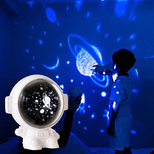 CosmoGlow™ Astronaut Star Projector – 360° Rotating Galaxy Night Light with Nebula Effect | Dreamy Space Decor Lamp for Kids, Teens & Home Ambience Astronaut Projector – 360°